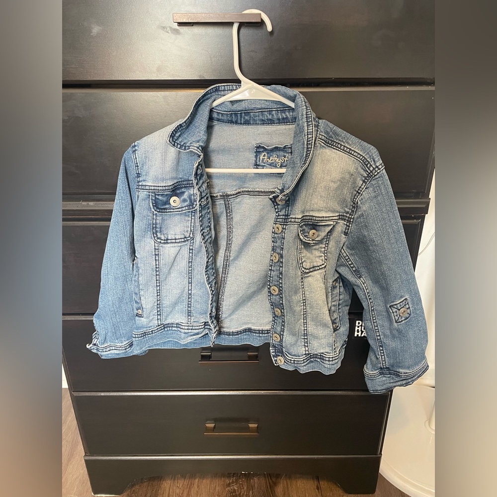 Cropped denim jacket - Picture 2 of 5